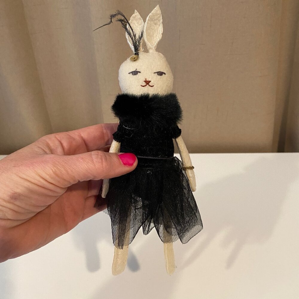 Holiday Lane Ballet Dancer Bunny Christmas Ornament‎ 9” Elegant Décor